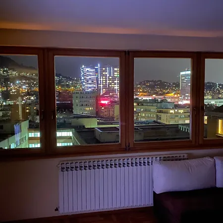 Apartman Awesome Panorama Penthouse - Free Parking And Balcony Szarajevó